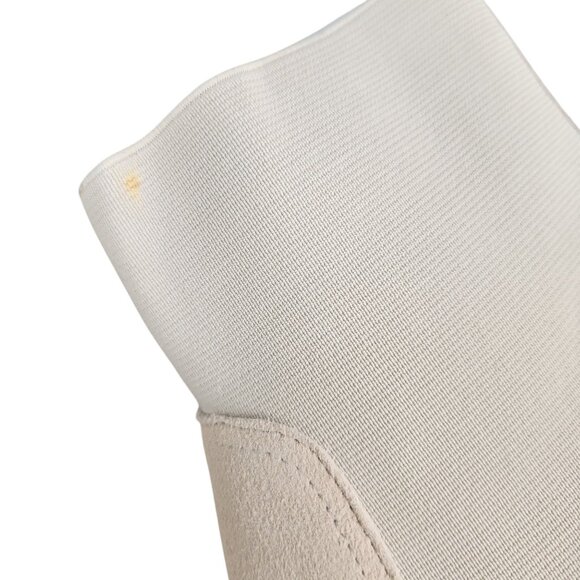 Violet & Red Loaded Knit Cuff Ankle Boots Booties Tan Womens Size 10 Block Heel - Picture 8 of 10